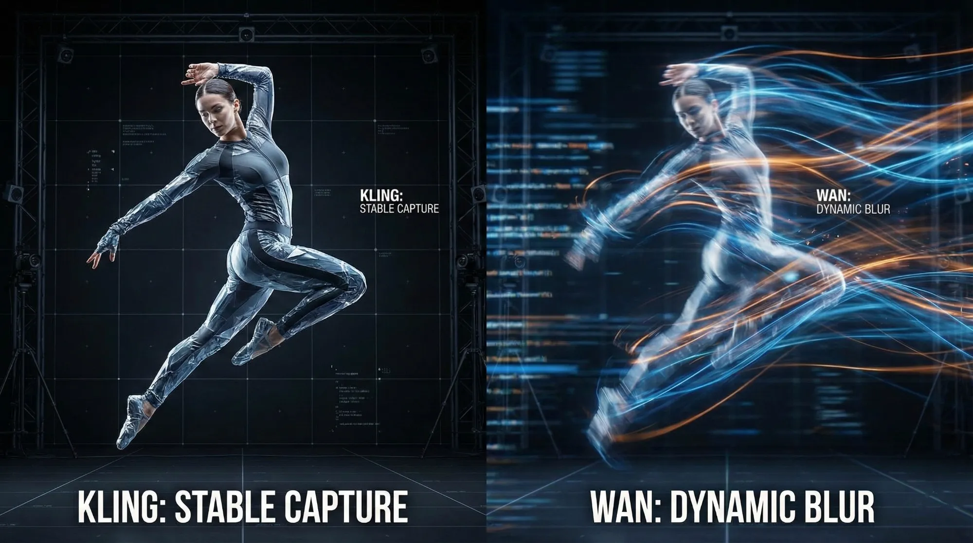 Comparison of Kling's Stability vs Wan's Dynamic Motion